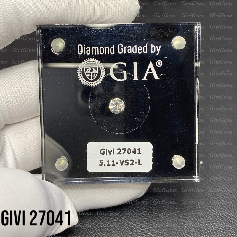 Kim Cương thiên nhiên 5.11ly kiểm định GIA – GIVI 27041 – Givigems